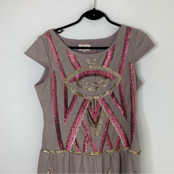Kenzo Women’s Sequin Mini Dress Brown Size XL - Picture 9 of 16